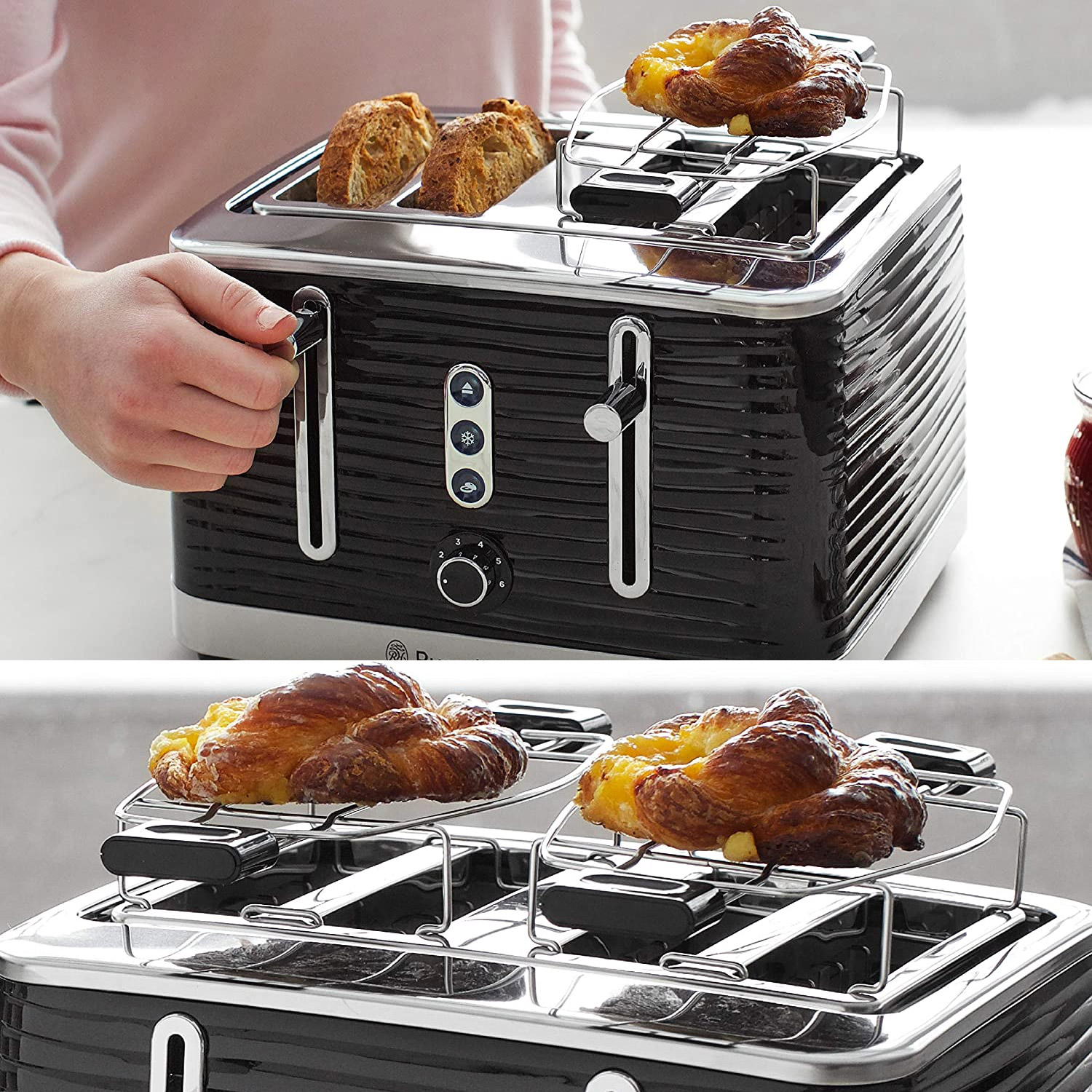 Toaster With Warming Rack - Pastry warming toaster