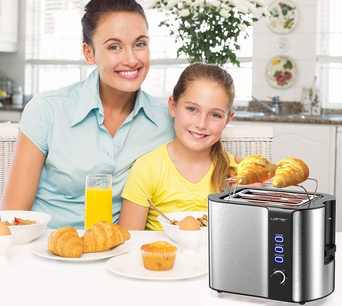 Toaster With Warming Rack - Pastry warming toaster