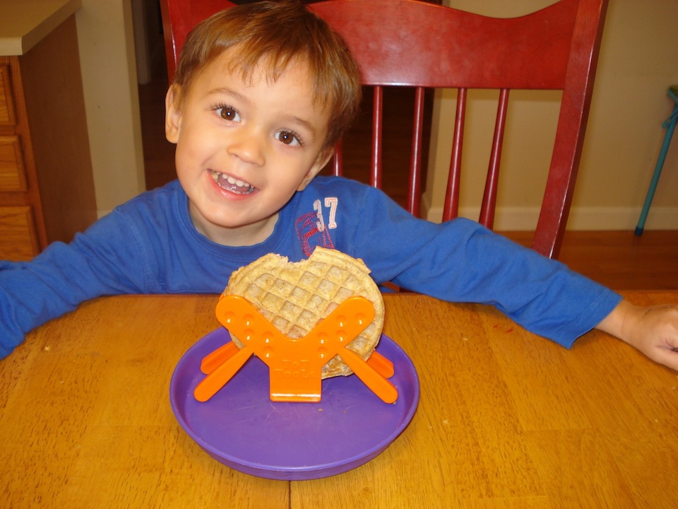 Tot Tools - Genius Clamp Utensil Helps Toddlers Learn To Eat Whole Foods