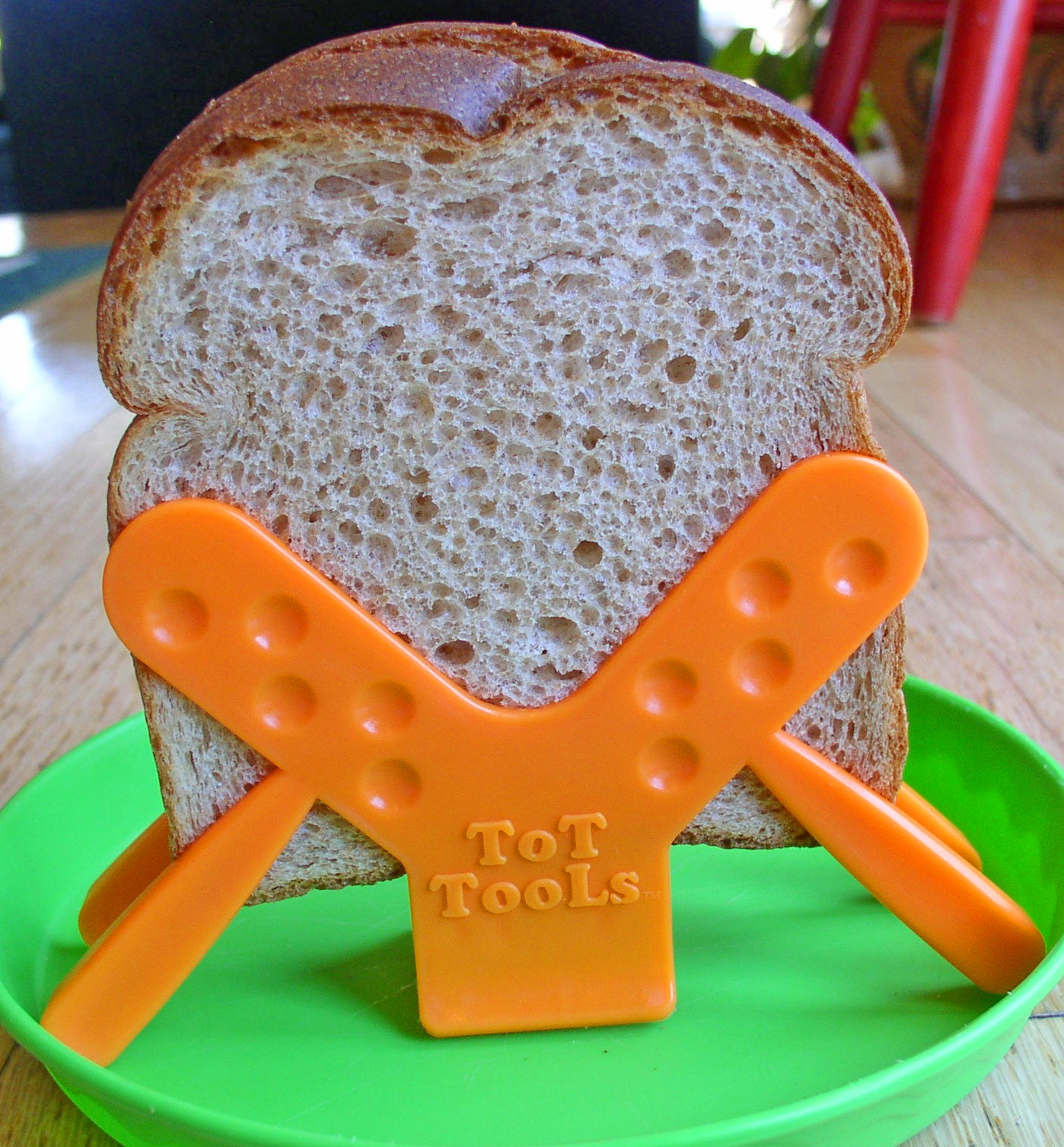 Tot Tools - Genius Clamp Utensil Helps Toddlers Learn To Eat Whole Foods