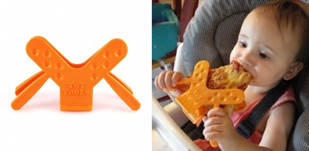 Tot Tools - Genius Clamp Utensil Helps Toddlers Learn To Eat Whole Foods