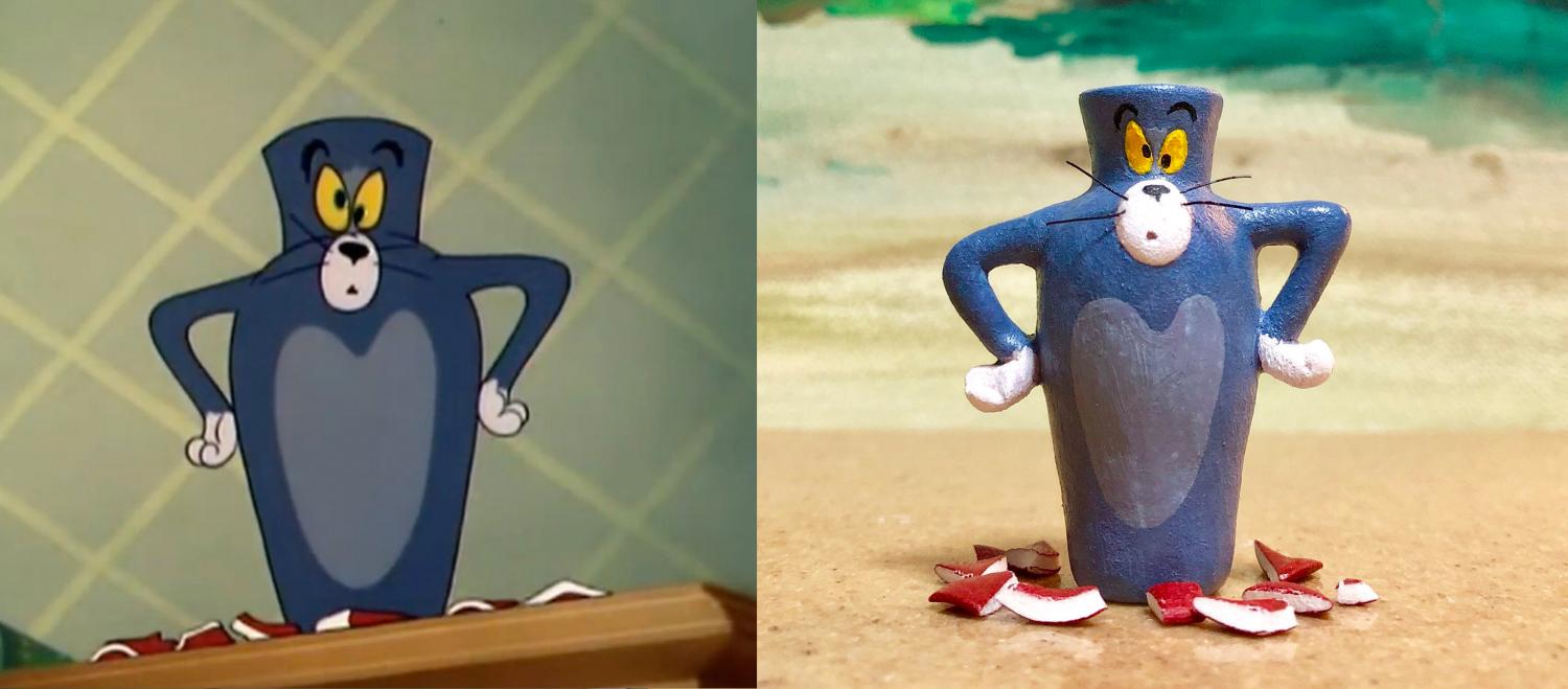 Funny Tom and Jerry Sculptures - Vase