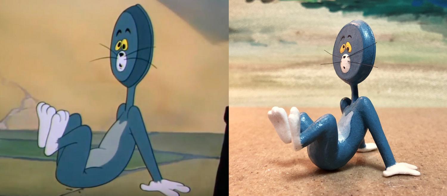 Funny Tom and Jerry Sculptures - Frying pan