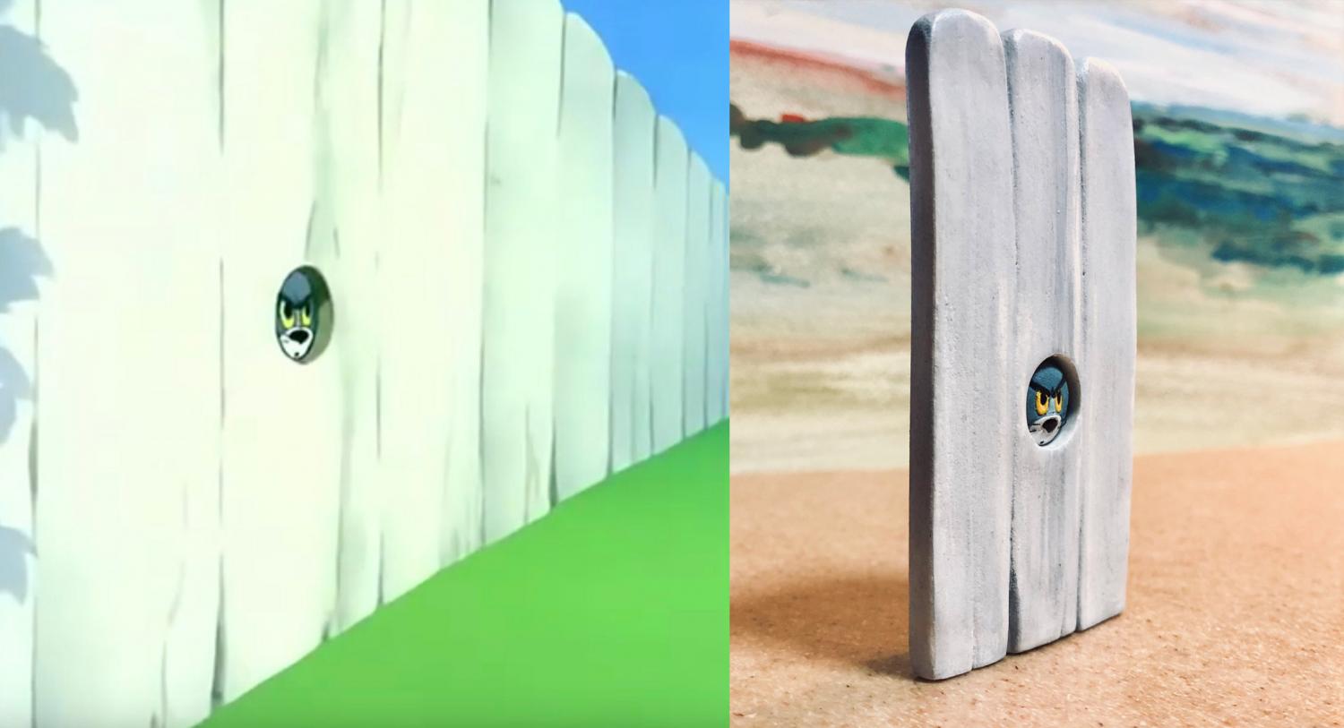 Funny Tom and Jerry Sculptures - Fence