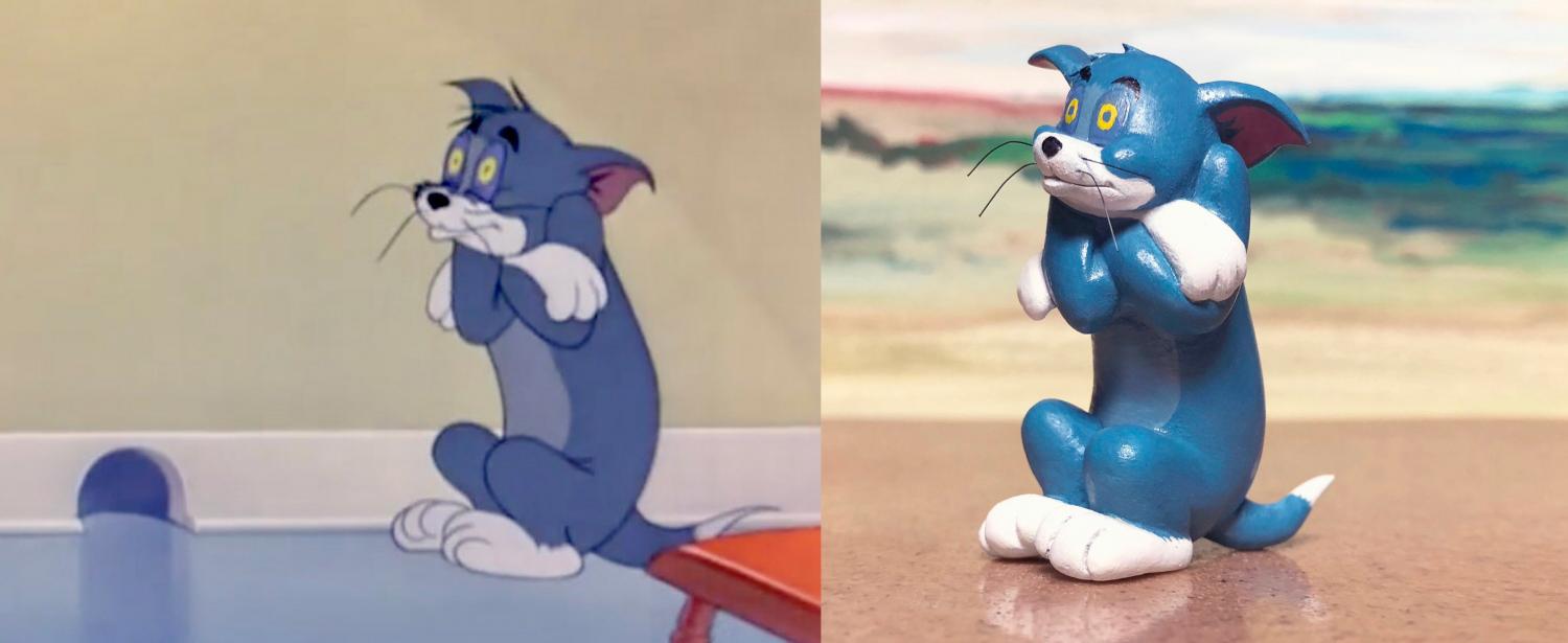 Funny Tom and Jerry Sculptures - Scared