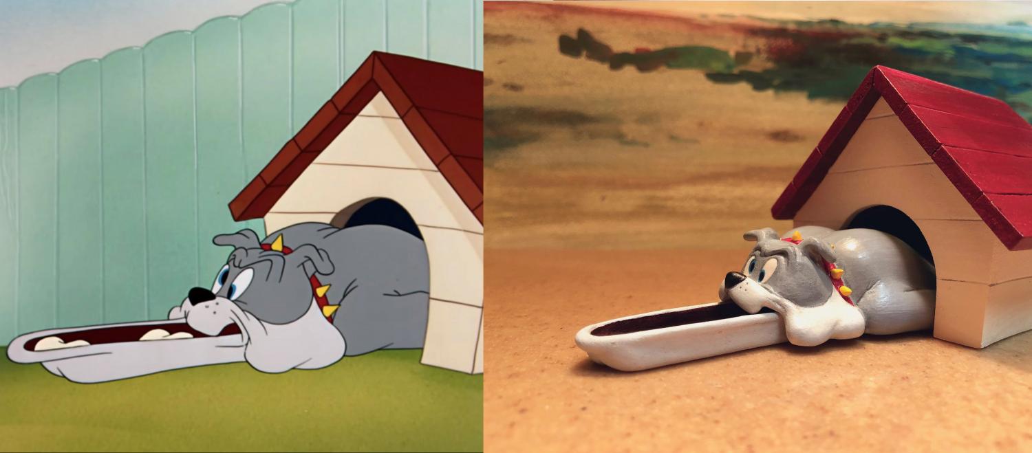Funny Tom and Jerry Sculptures - Dog mouth
