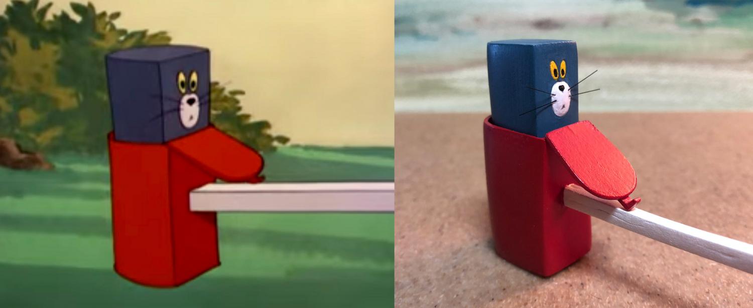 Funny Tom and Jerry Sculptures - In Mailbox