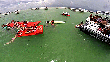 towboggan towable water mat - GIF
