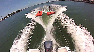towboggan towable water mat - GIF