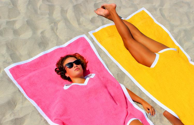 Towelkini Lets You Wear Your Towel To The Beach - Weird Towel bikini - Wearable towel clothing