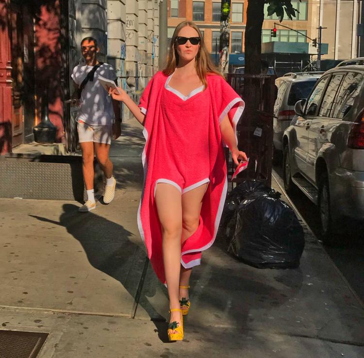 Towelkini Lets You Wear Your Towel To The Beach - Weird Towel bikini - Wearable towel clothing