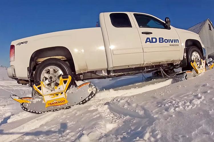 Track N Go - Wheel Driven Track Snow System Turns Your Truck Into a Snowmobile