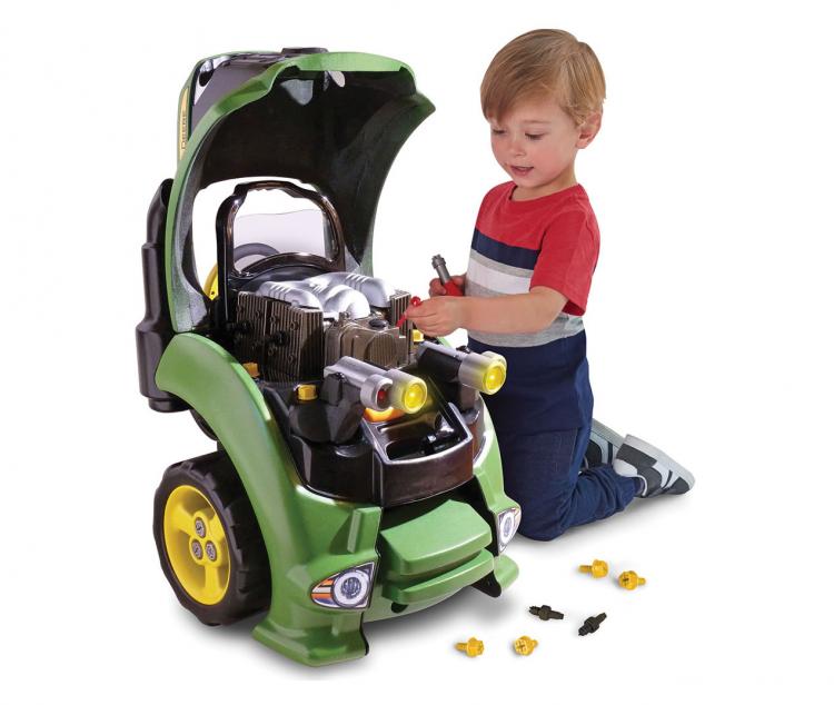 Kids Play Tractor Engine Repair Set - John Deere Play tractor repair toy