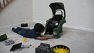 Kids Play Tractor Engine Repair Set - John Deere Play tractor repair toy