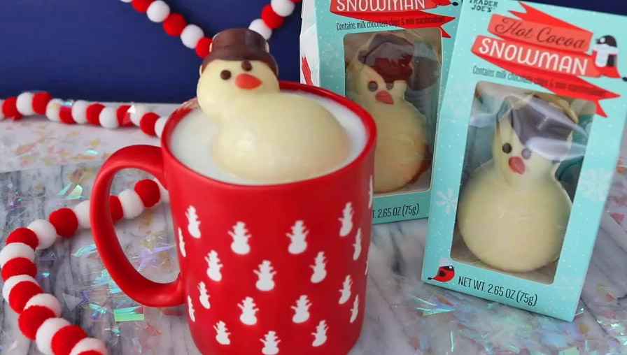Trader Joe's Melting Marshmallow Snowman For Your Hot Cocoa