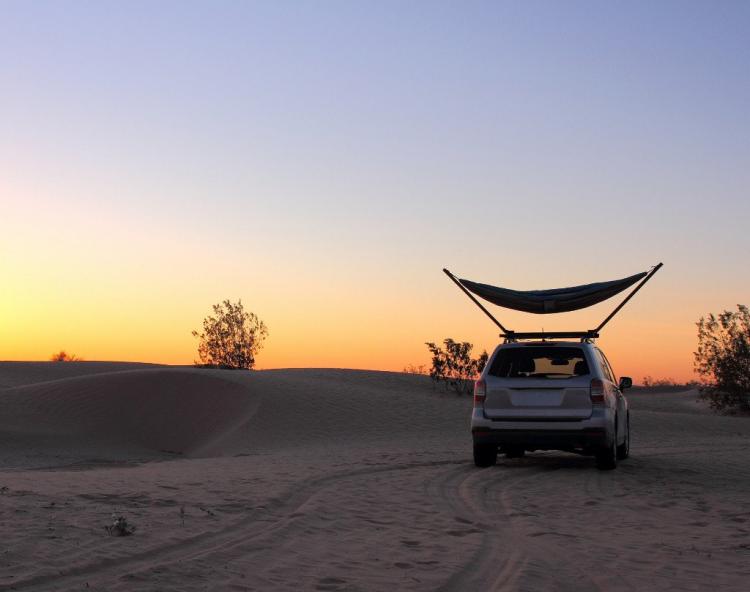 Trailnest Rooftop Car Hammock - Hammock attaches to top of SUV Truck