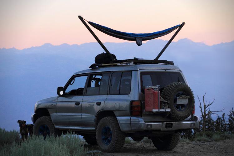 Trailnest Rooftop Car Hammock - Hammock attaches to top of SUV Truck