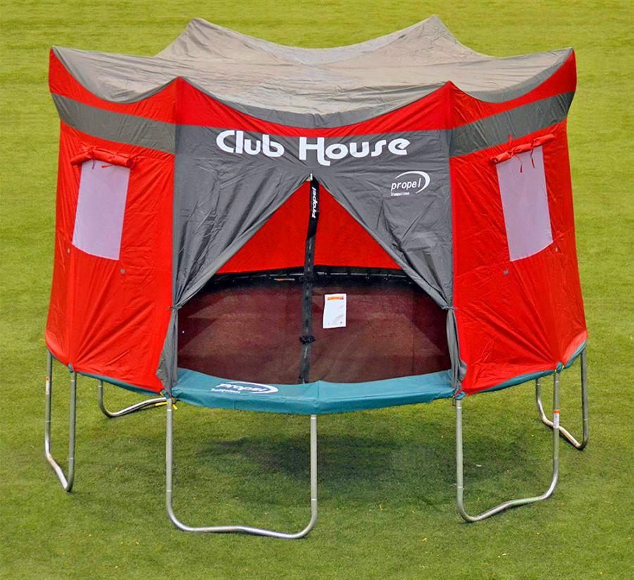 Trampoline Tent Cover Turns trampoline into camping tent