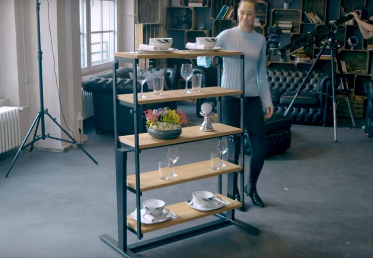 Table Turns Into A Shelf - Transforming Furniture table shelf