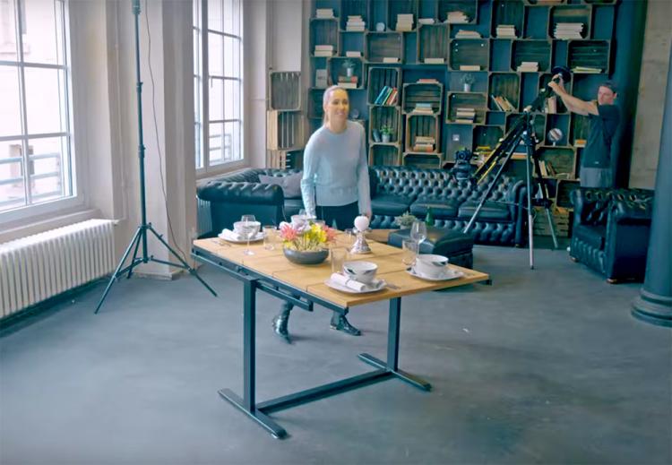 Table Turns Into A Shelf - Transforming Furniture table shelf