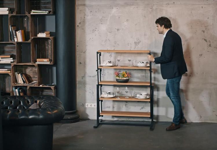 Table Turns Into A Shelf - Transforming Furniture table shelf