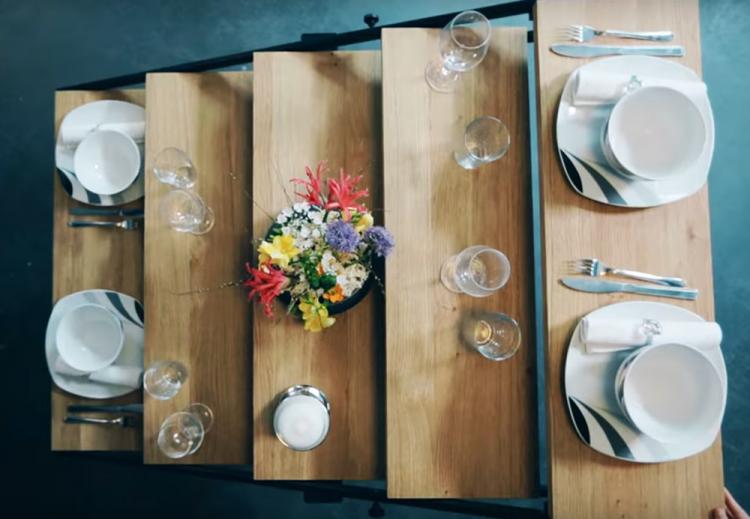 Table Turns Into A Shelf - Transforming Furniture table shelf