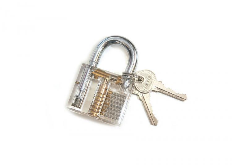 Transparent Padlock Help Learn To Pick Locks