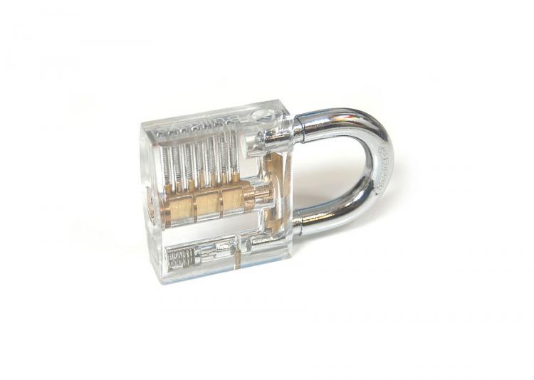Transparent Padlock Help Learn To Pick Locks