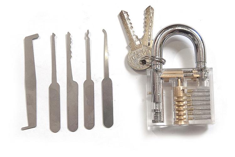 Transparent Padlock Help Learn To Pick Locks
