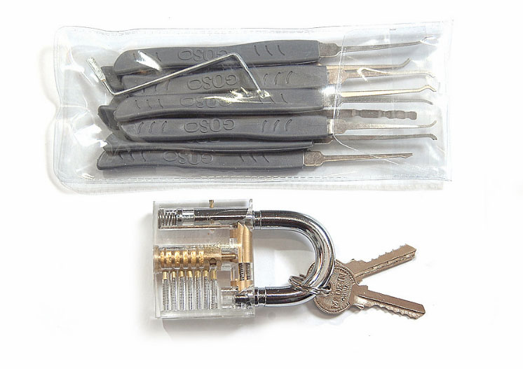 Transparent Padlock Help Learn To Pick Locks