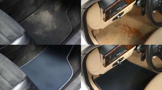 TrapMats - Dual Layered Honeycomb Design Car Floor Mats - Honeycomb floor mats hide dirt - super easy to clean
