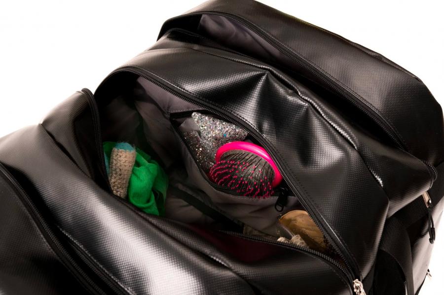 Travel Duffel Bag With 4 Separated Zipper Compartments - Best family travel duffel bag