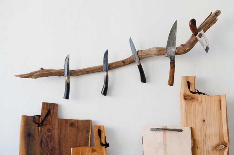 Magnetic Tree Branch Kitchen Knife Holder