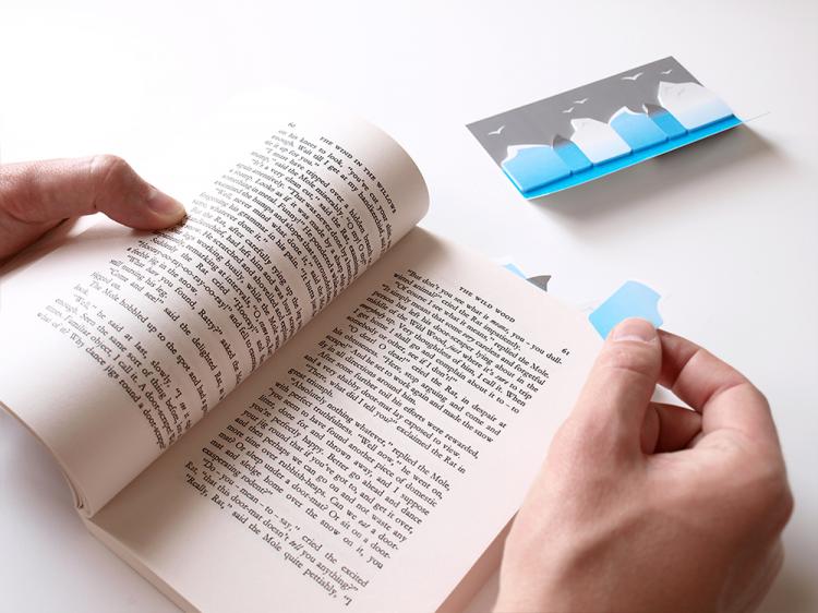 3D Sticky Book Page Markers - Ocean