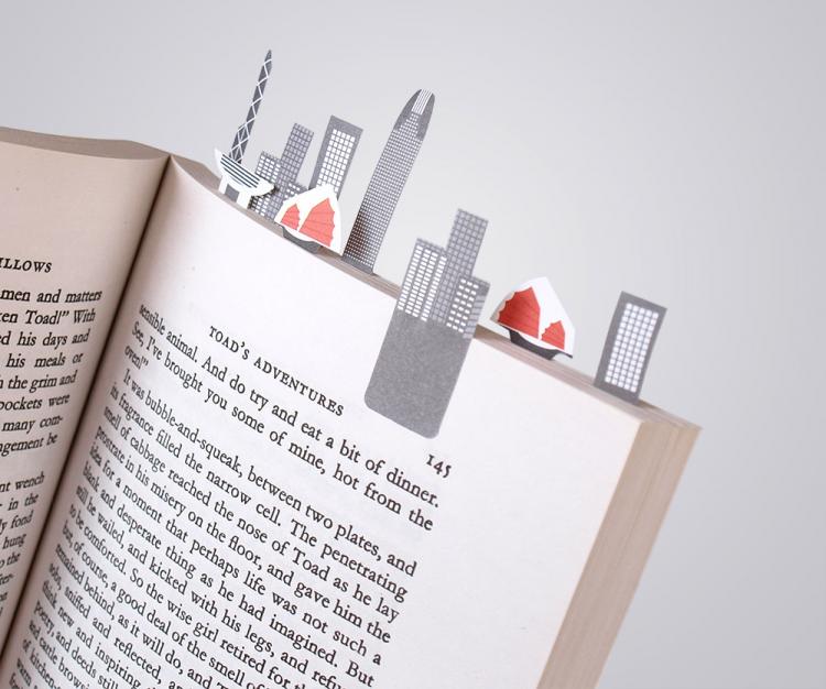 3D Sticky Book Page Markers - Hong Kong