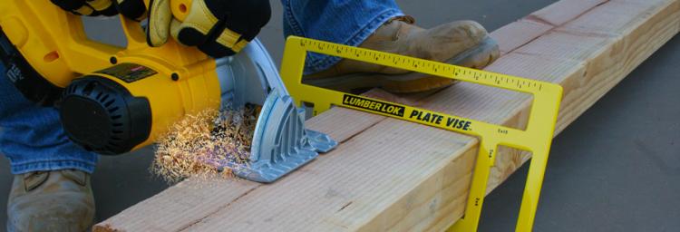 Tri-Vise Lumber Lok - Mini Sawhorse holds lumber off the ground for easy cutting