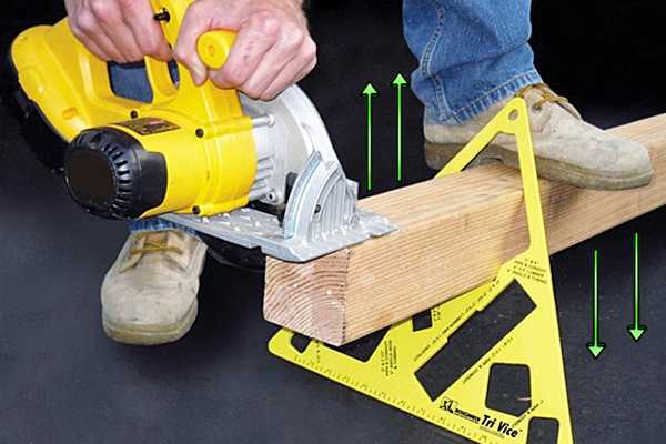 Tri-Vise Lumber Lok - Mini Sawhorse holds lumber off the ground for easy cutting