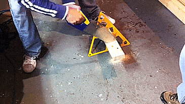 Tri-Vise Lumber Lok - Mini Sawhorse holds lumber off the ground for easy cutting