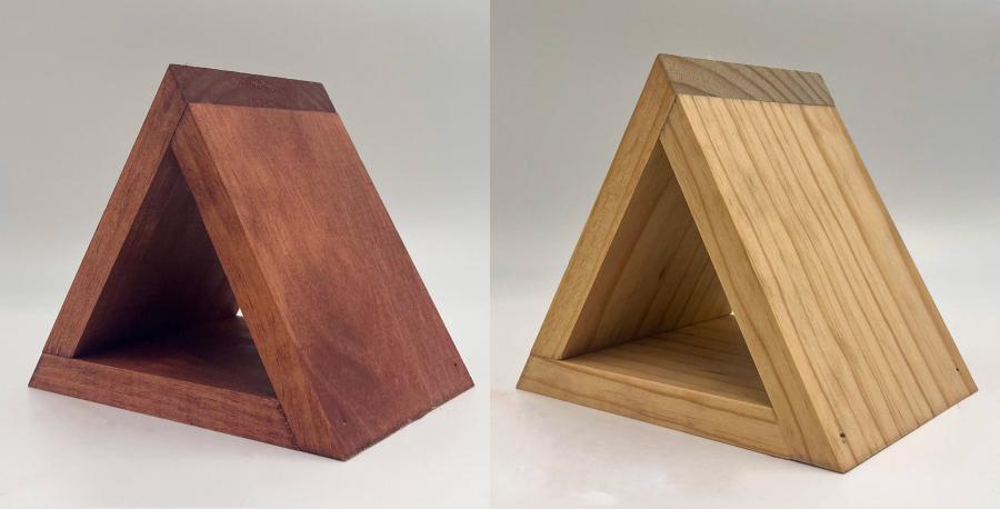 Triangular Wooden Book-holder and Bookmark For Your Nightstand