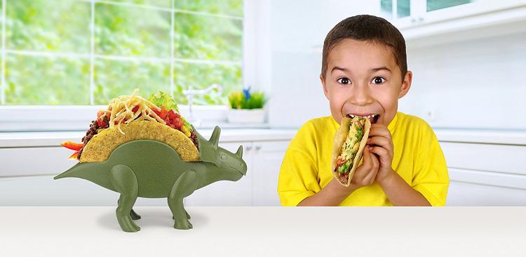 Tricerataco - Triceratops taco holder - Dinosaur shaped taco holder plate
