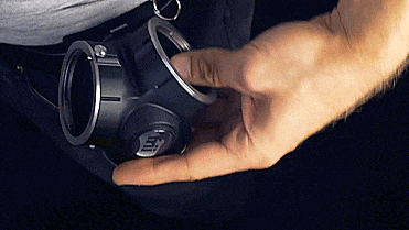 TriLens camera lens hip mount - Camera Lens holster attaches to your belt for quick and easy access to 3 camera lenses