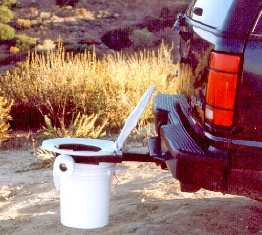 Off-Road Commode - Truck Hitch Toilet Seat