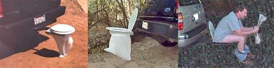 Off-Road Commode - Truck Hitch Toilet Seat