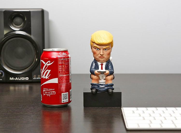 Trump Tweeting On The Toilet Mini Statue