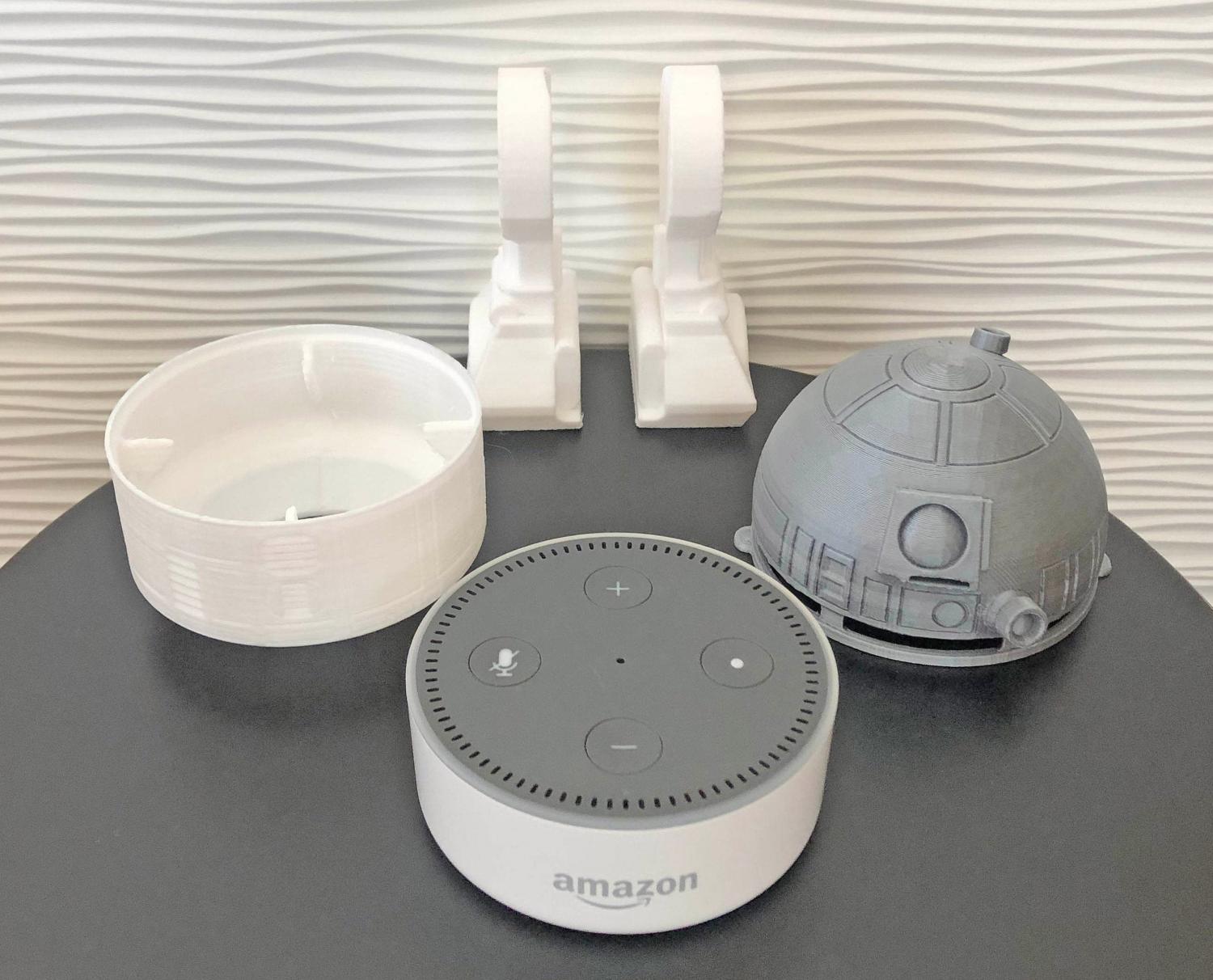 3D Printed Smart Speaker Holder Turns Your Amazon Echo Dot Into Star Wars Character R2-D2