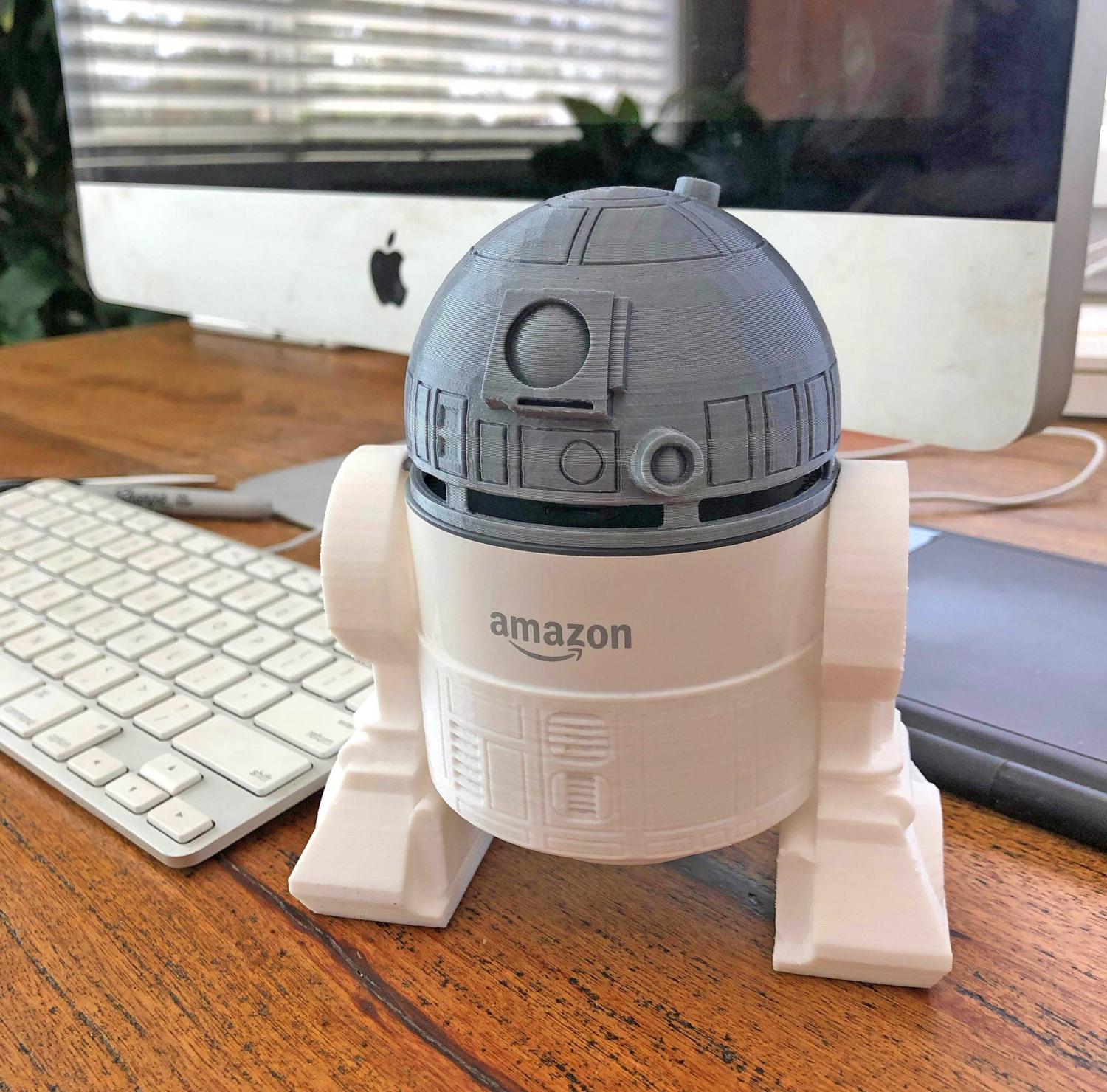3D Printed Smart Speaker Holder Turns Your Amazon Echo Dot Into Star Wars Character R2-D2