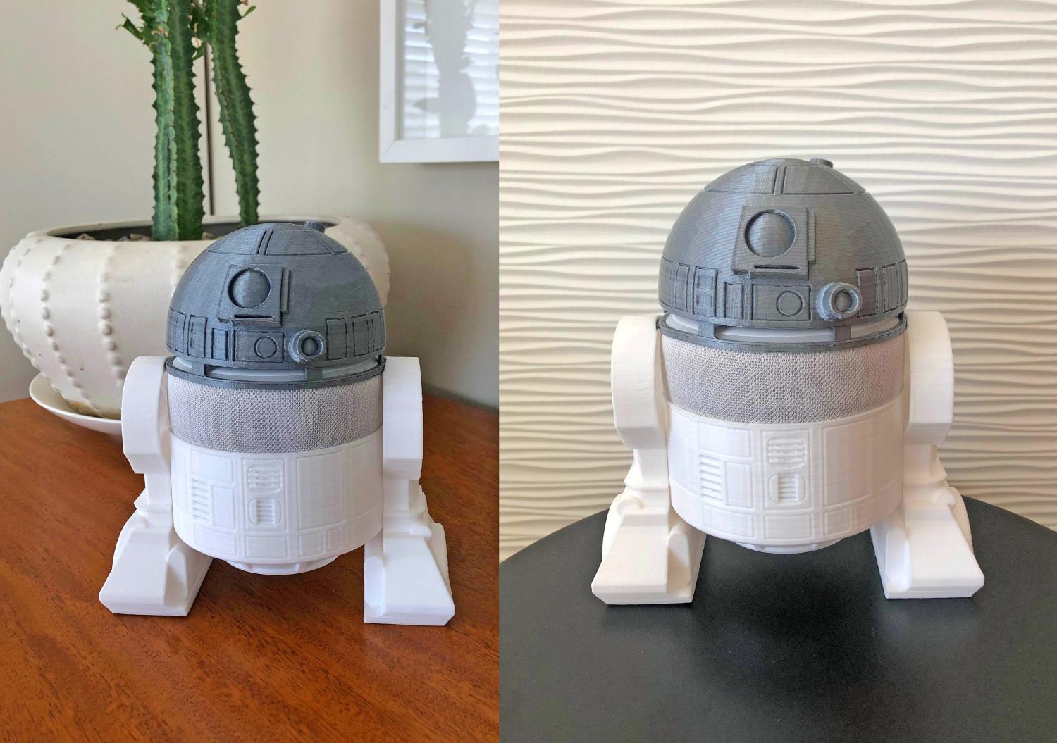 3D Printed Smart Speaker Holder Turns Your Amazon Echo Dot Into Star Wars Character R2-D2