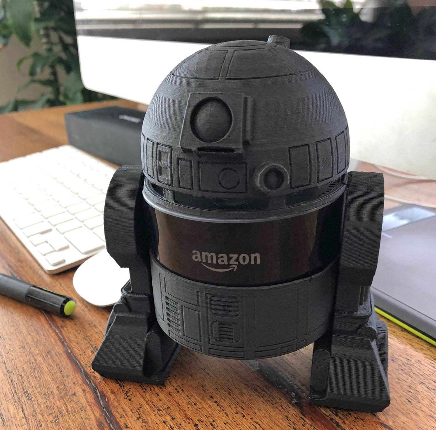3D Printed Smart Speaker Holder Turns Your Amazon Echo Dot Into Star Wars Character R2-D2