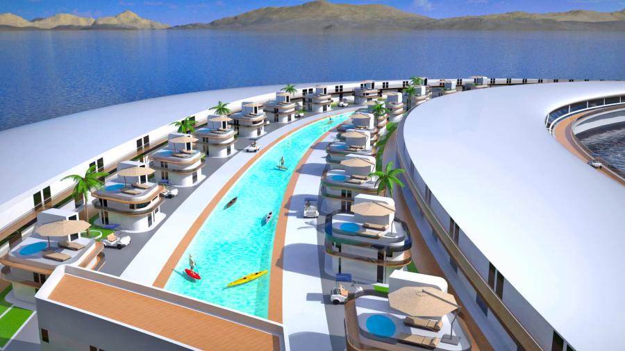 Turtle-Shaped Floating City