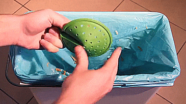 Tweak Drain Strainer - Clean Sink Drains without touching wet food